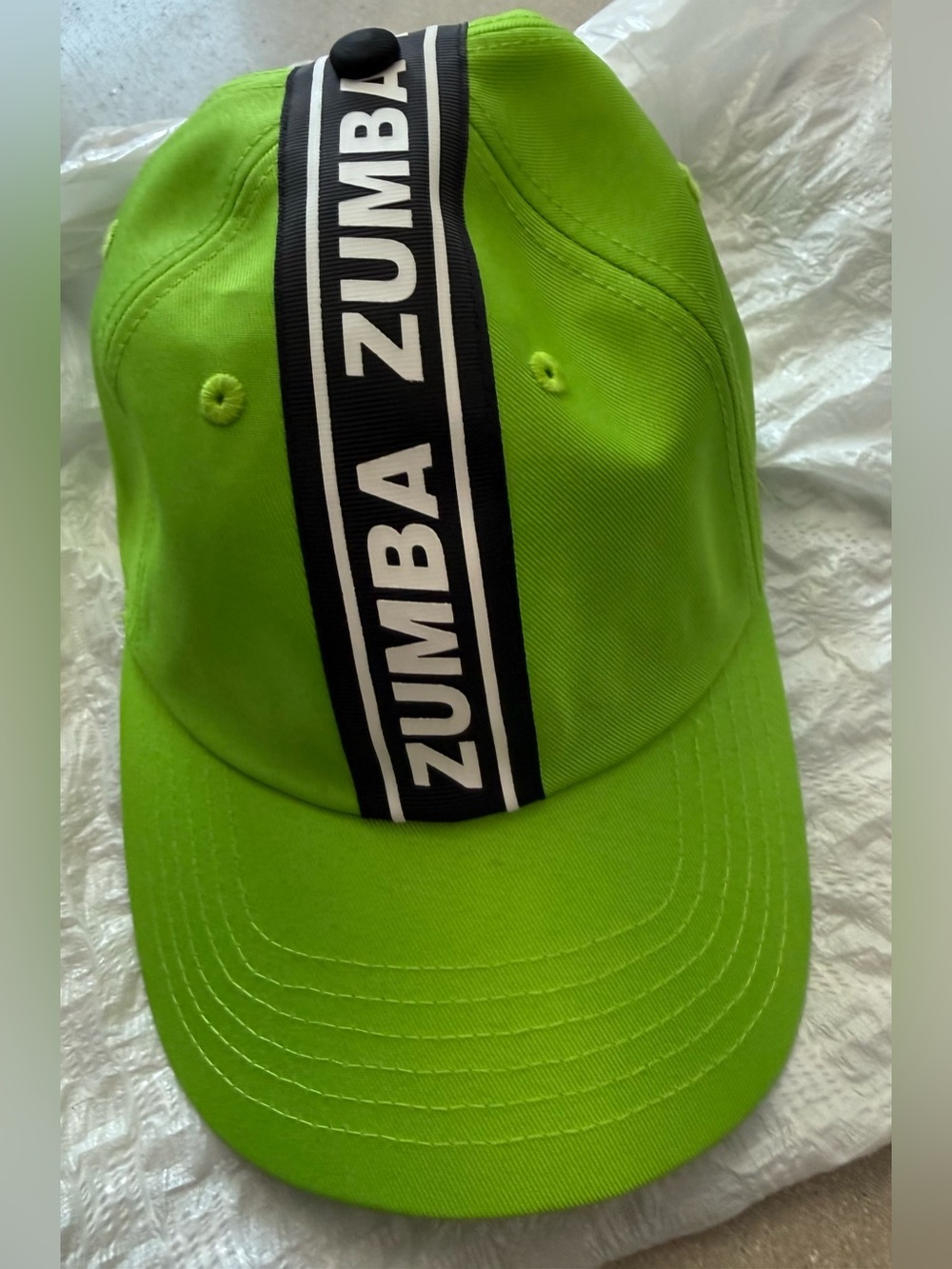 Zumba Wear Neon Green Cap Adjustable Strap
